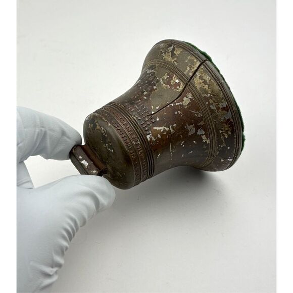 Antique McCarty Nash Motor Co. AJAX Cars Advertising Liberty Bell Paperweight DL - Picture 7 of 7